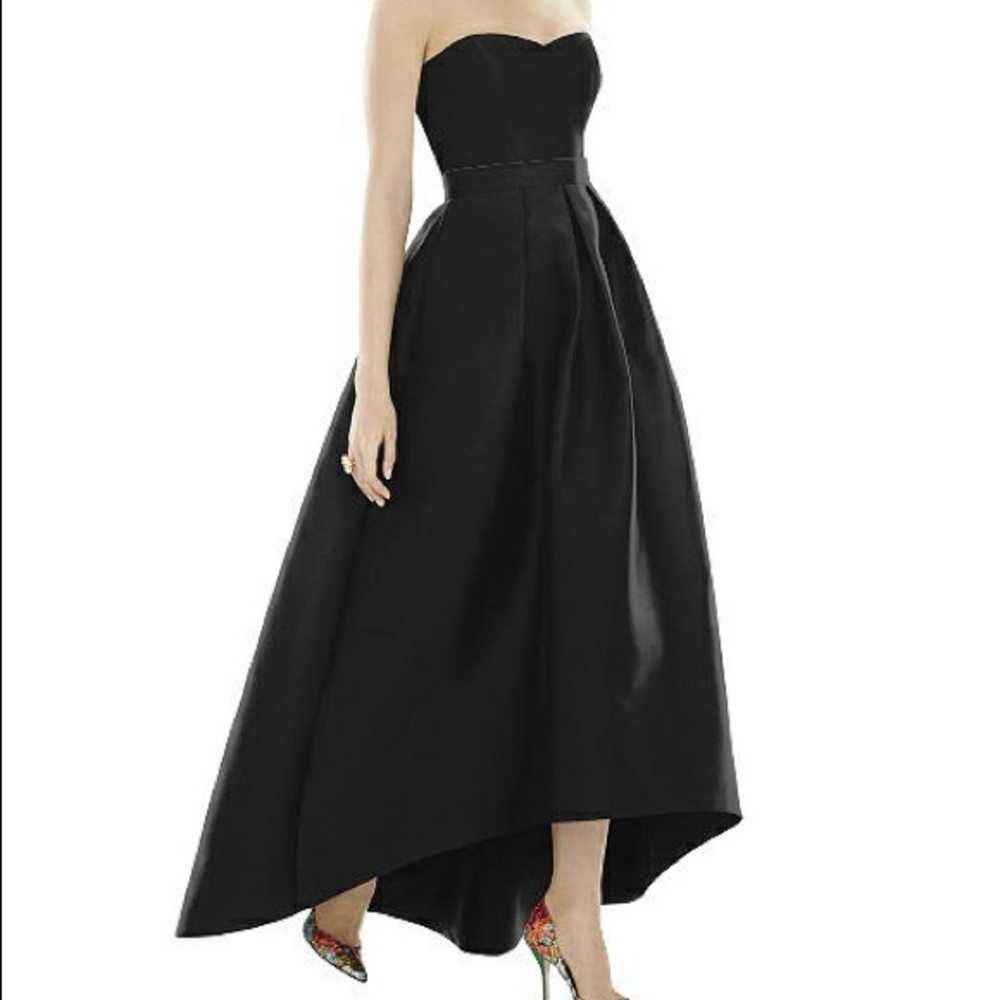 Alfred Sung black bridesmaid dress